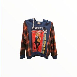 Dolly Parton upcycled hoodie size large